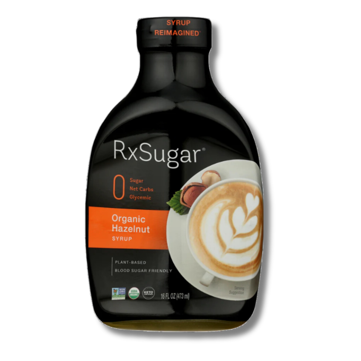 RxSugar Organic Hazelnut Syrup 16 fl oz