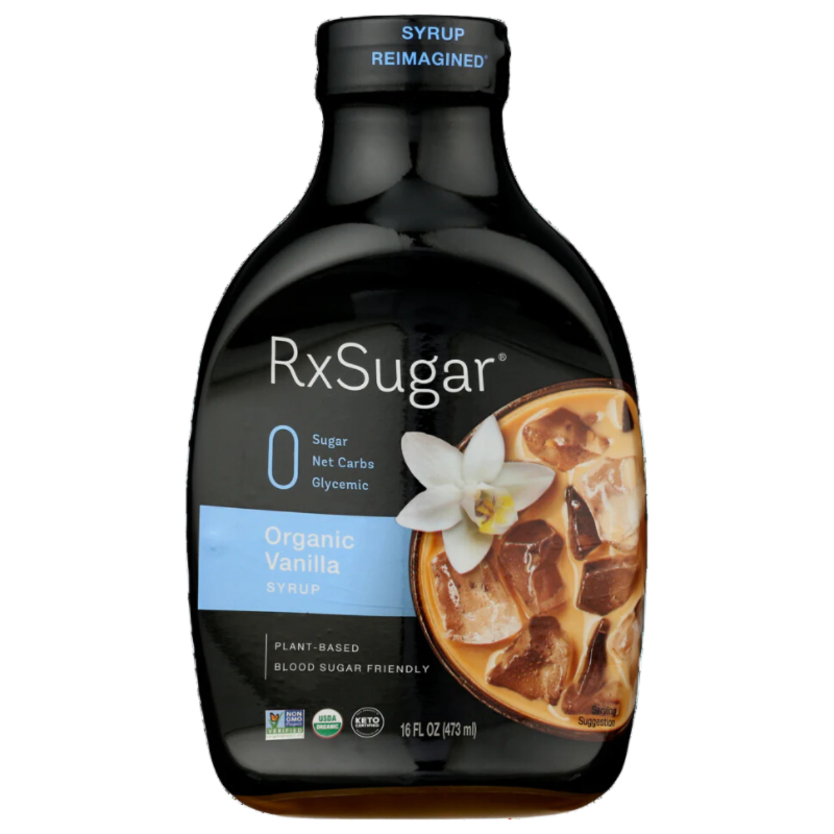 RxSugar Organic Vanilla Syrup 16 fl oz