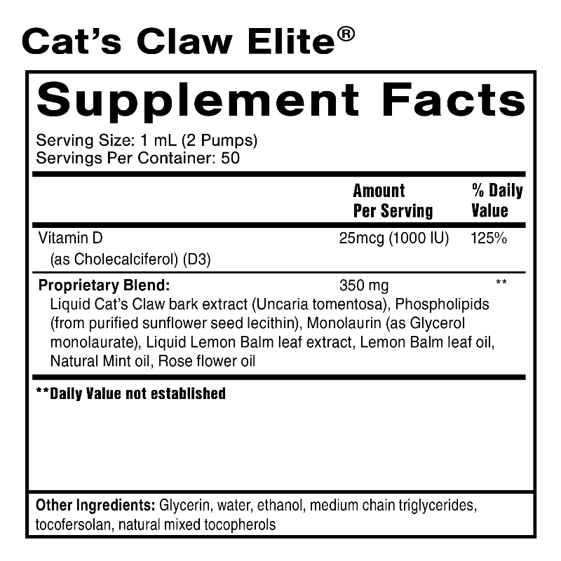 Nanoemulsified Cat Claw Elite 1.7 oz