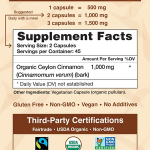 Ceylon Cinnamon 90 Capsules