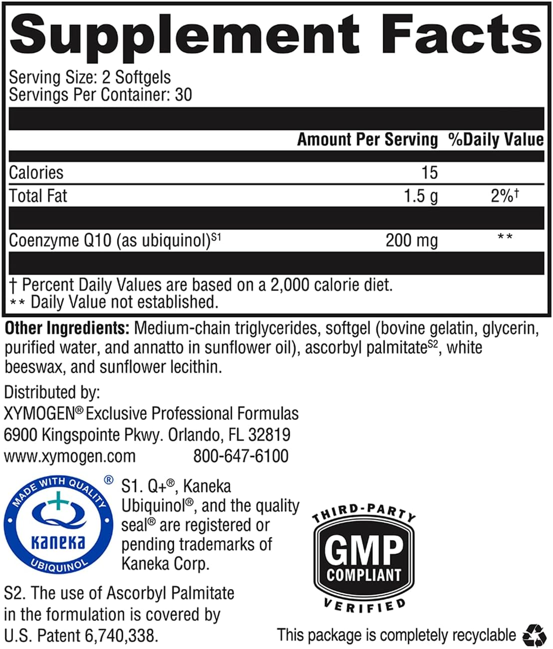 CoQmax Ubiquinol 200 mg 30 Softgels