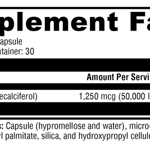 D3 50,000 30 Capsules