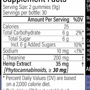 HEMP OneThirteen Relax Sour Gummies Blueberry Pomegranate 60 Gummies