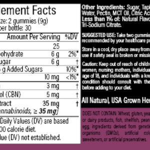HEMP OneThirteen Sleep Sour Gummies Blackberry Vanilla 60 Gummies