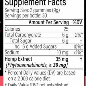HEMP OneThirteen Sour Gummies Watermelon Cherry 60 Gummies