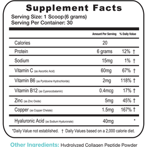 Hyaluronic Acid Collagen Peptides 30 Servings