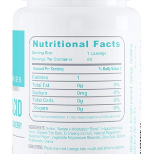 Hyaluronic Acid Dry Mouth 60 Mint Lozenges