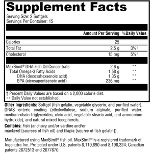 Omega MonoPure DHA EC 30 Softgels