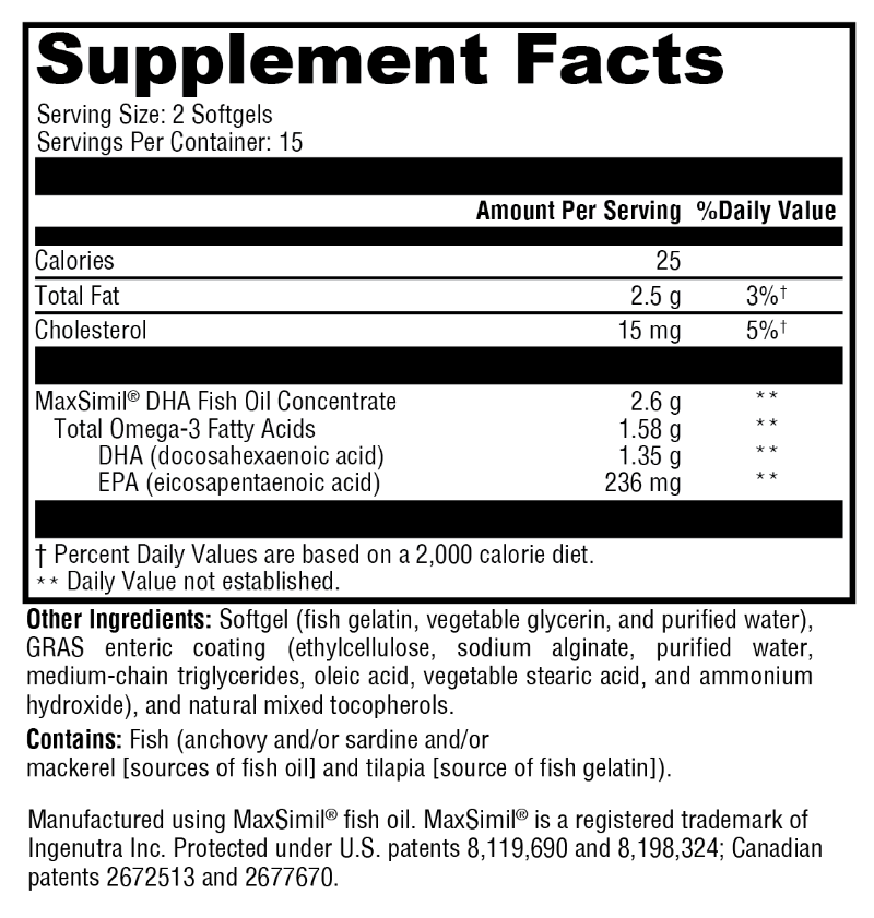 Omega MonoPure DHA EC 30 Softgels