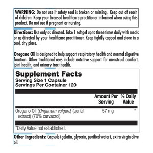 Oregano Oil 120 Softgel