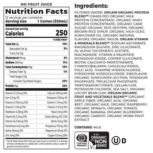 Organic Nutrition Shake Sweet Vanilla Bean 4 Pack