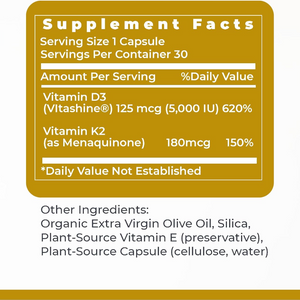 Premier Vitamin D3+K2 30 Capsules
