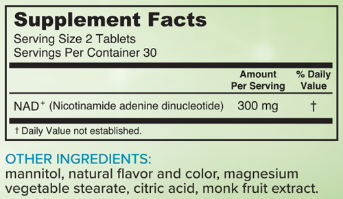 Real NAD+ 60 EZ Melt Tablets