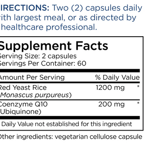 Red Yeast Rice with CoQ10 120 Capsules