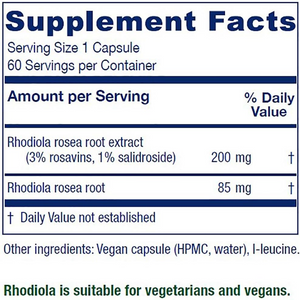 Rhodiola Extract Plus 60 Capsules