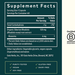 Rhodiola 60 Capsules