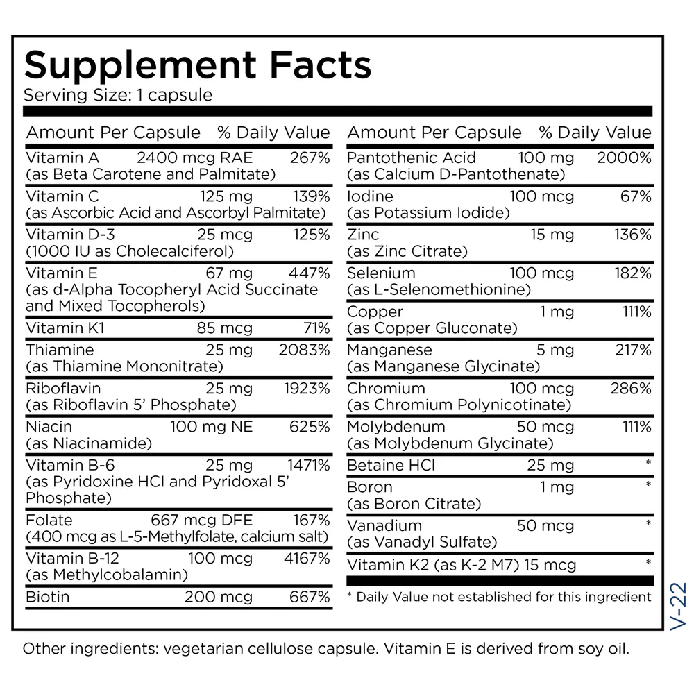 The Big One without Iron 90 Capsules
