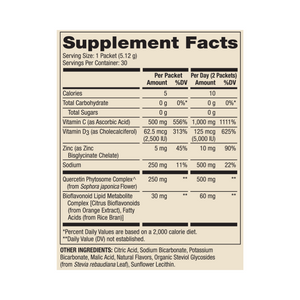 Vitamin C-PAK with Quercetin Orange Flavor 30 Servings