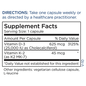 Vitamin D-3 25,000 IU 60 Capsules