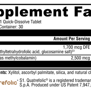 5-MTHF Plus B12 Cherry 30 Tablets