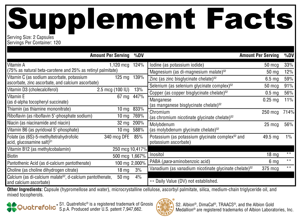 ActivNutrients without Iron 240 Capsules