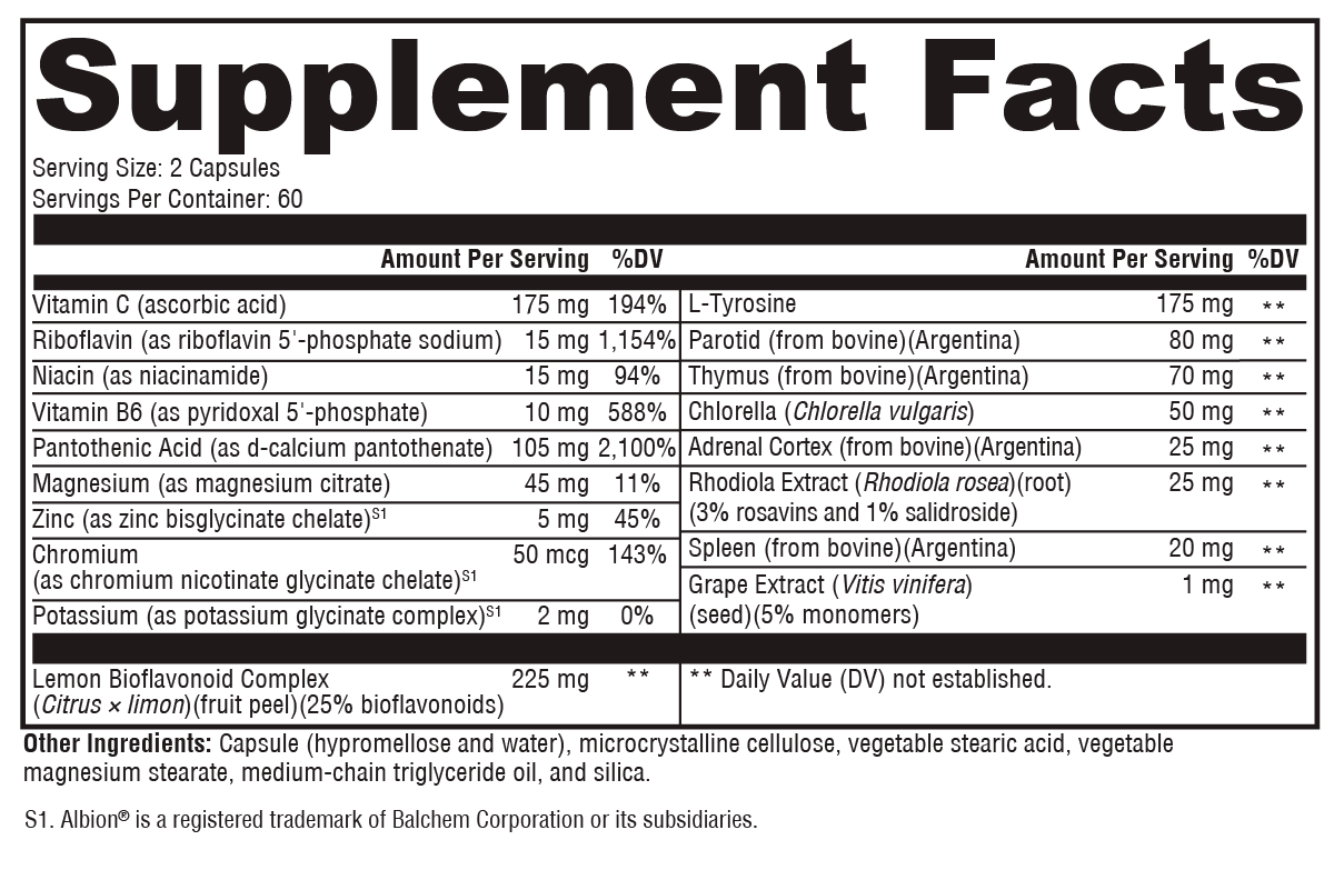 Adrenal Manager 120 Capsules
