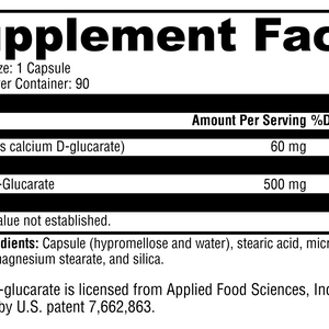 Calcium D-Glucarate 90 Capsules