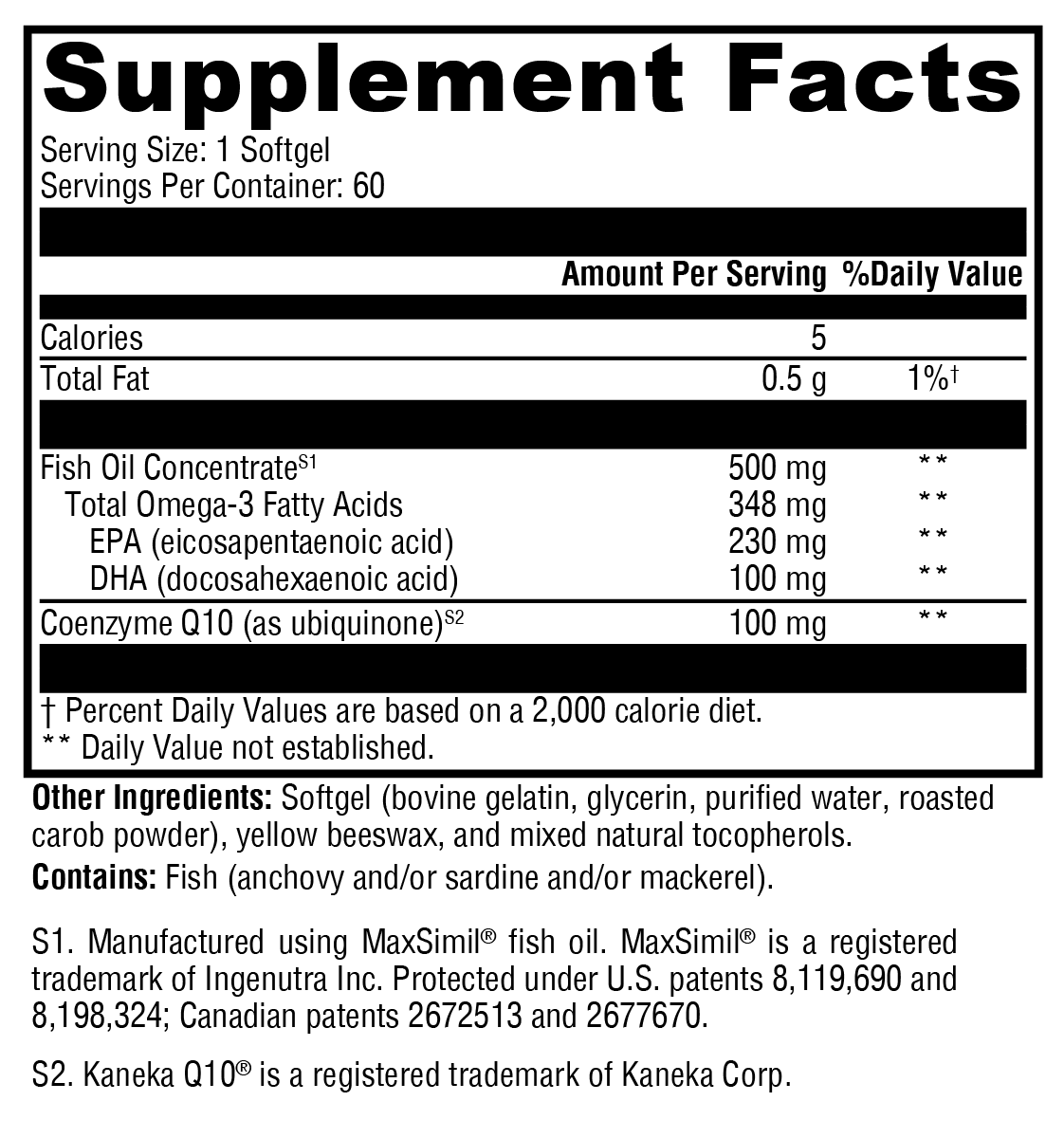 CoQmax Omega 100 mg 60 Softgels