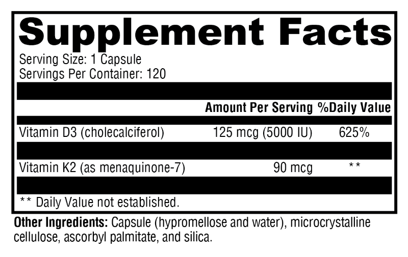 K2-D3 5000 60 Capsules