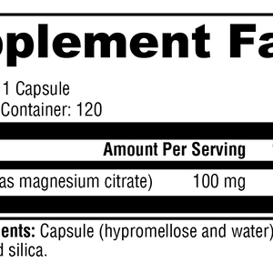 Magnesium Citrate 120 Capsules