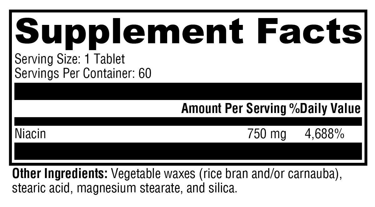NiaVasc 750 60 Tablets