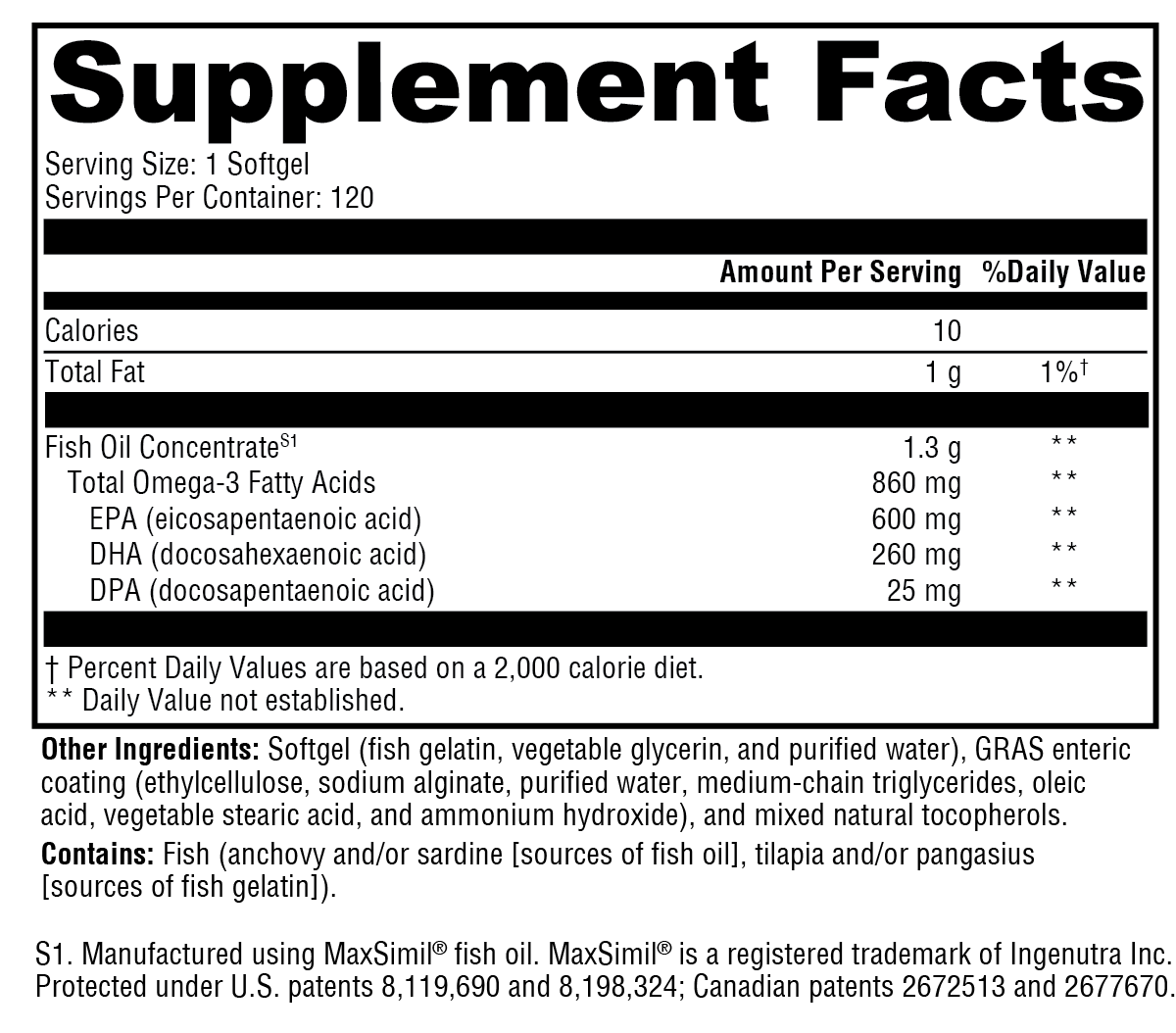 Omega MonoPure 1300 EC 120 Softgels