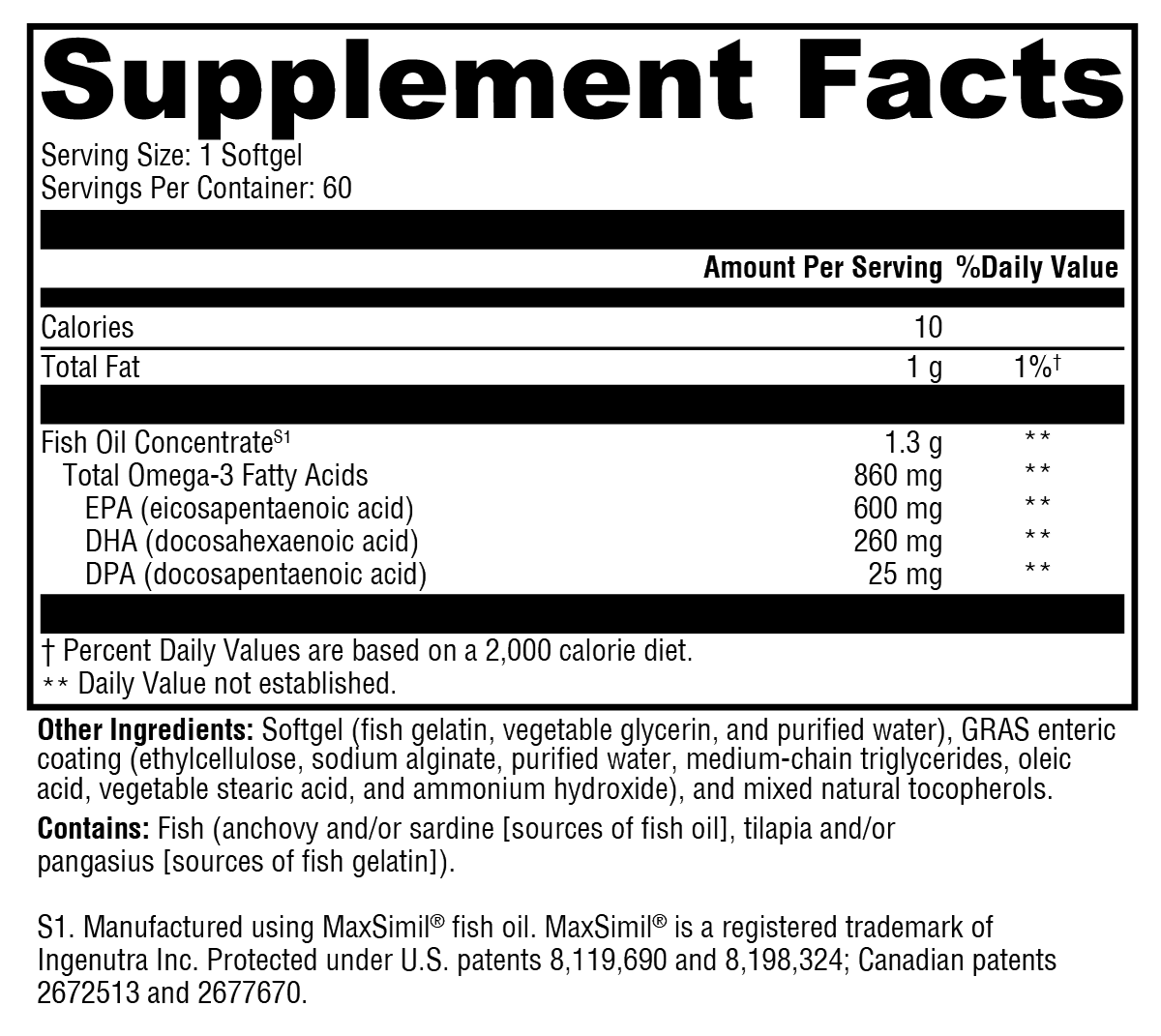 Omega MonoPure 650 EC 60 Softgels
