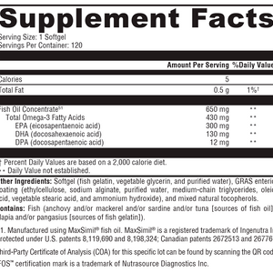Omega MonoPure 650 EC 120 Softgels
