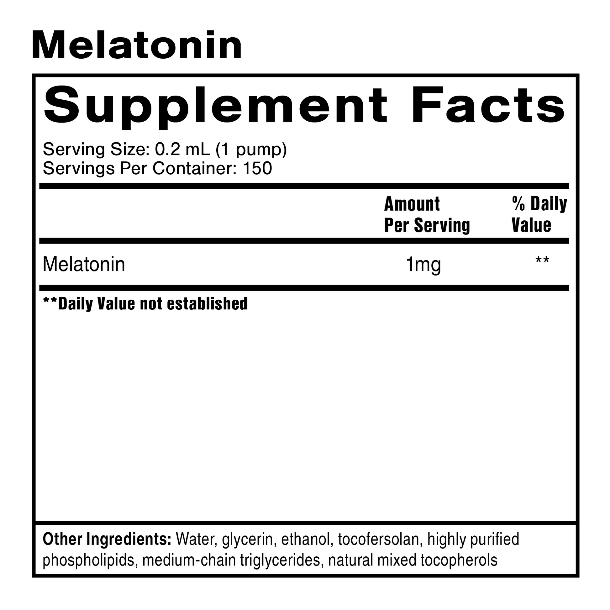 Nanoemulsified Melatonin 1 fl oz