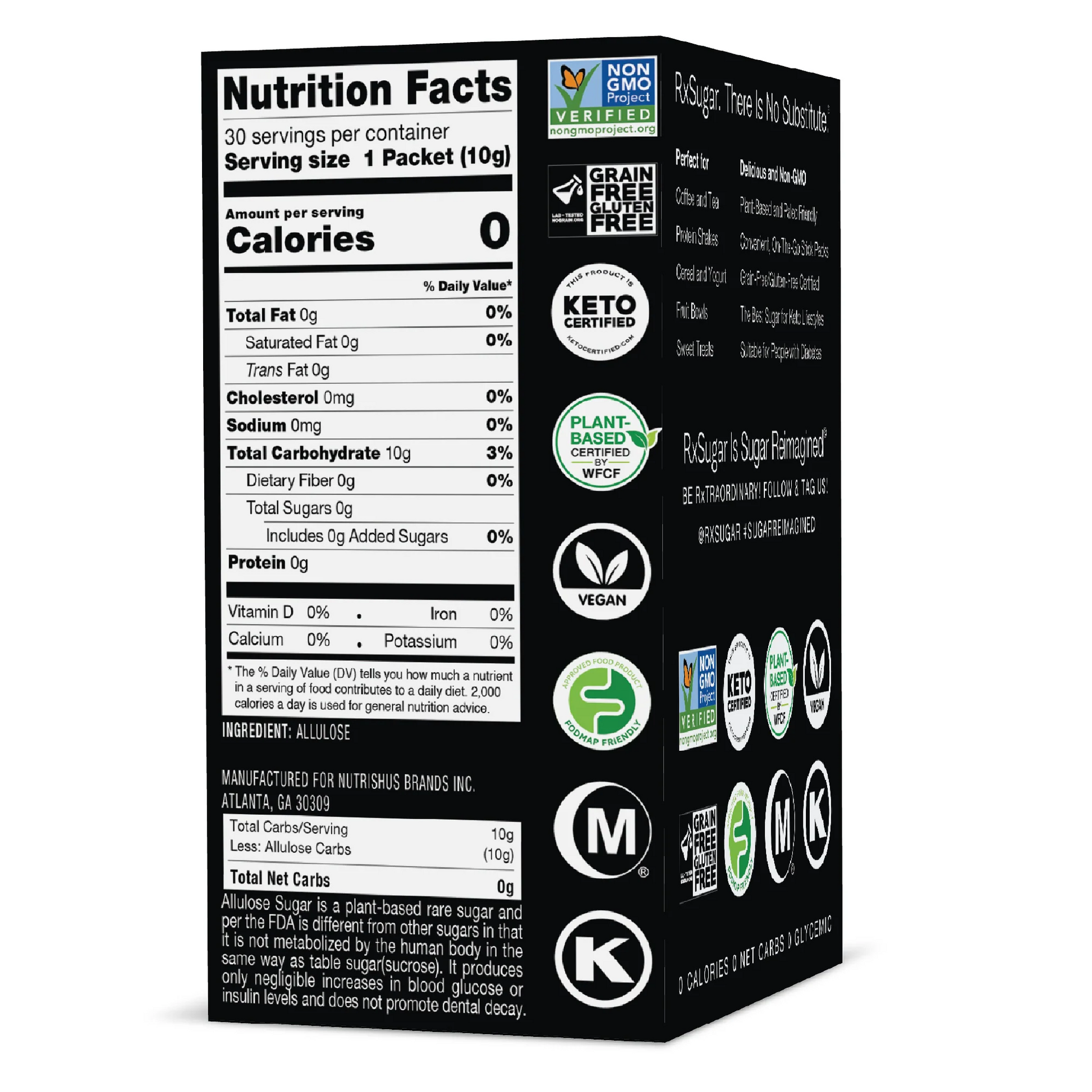 RxSugar Allulose 30 Packets